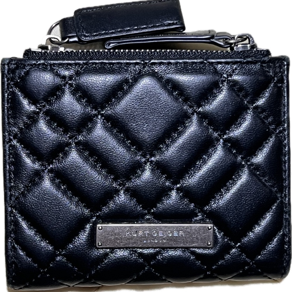 Kurt Geiger Black Quilted Bifold Wallet